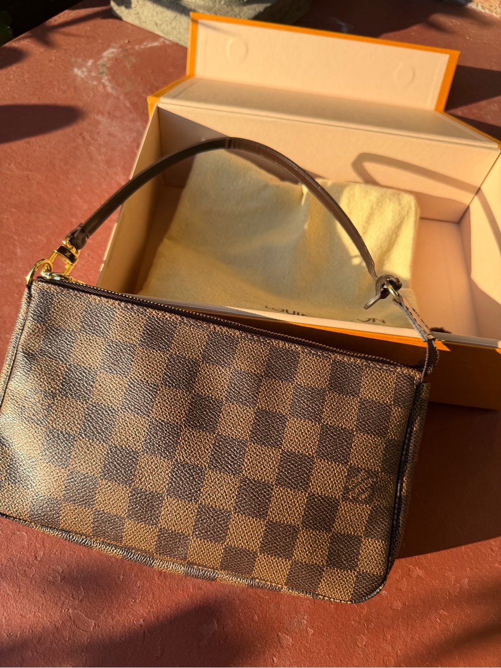 Louis Vuitton Brown Damier Canvas Pochette - Picture 2 of 7